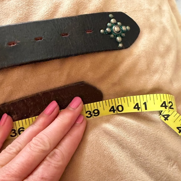 Old Stud Handmade Leather Belt Set - Tan, Brown and Black M/L